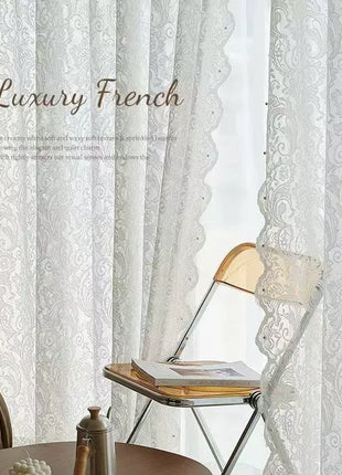 White sheer embroidered arabesques bohemian chic style
