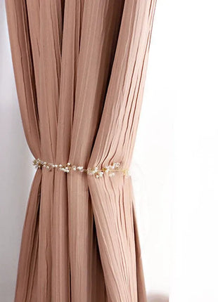 Pink Linen Curtain