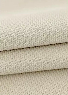 Geometric beige chenille blackout curtain