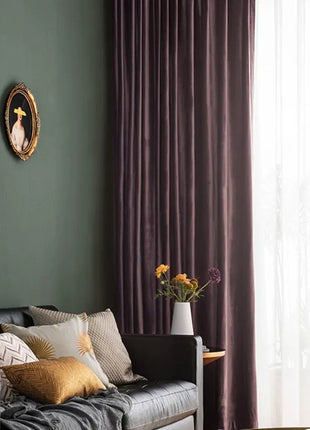 Pink Curtain Living Room