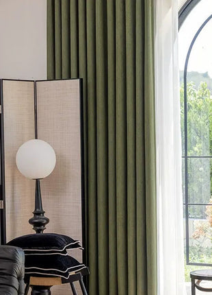 Fern effect chenille blackout curtain