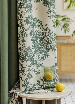 Green Pattern Curtain