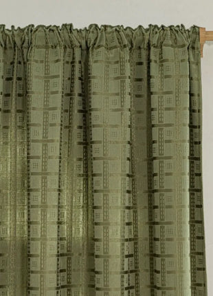 Green Curtain Modern Bedroom