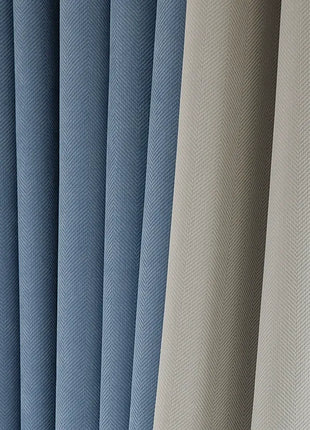 Blue and White Curtain