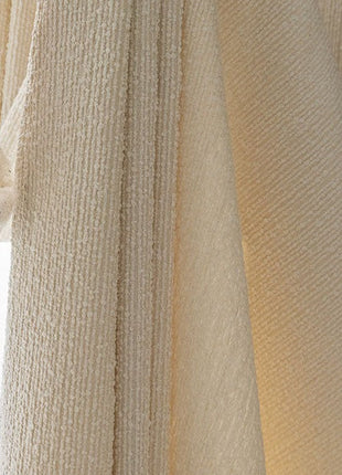 Beige woven curtain textured effect living room