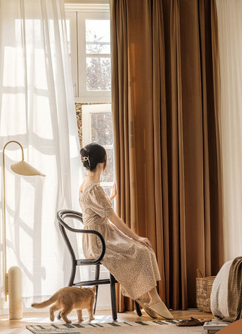 Coffee Color Curtain