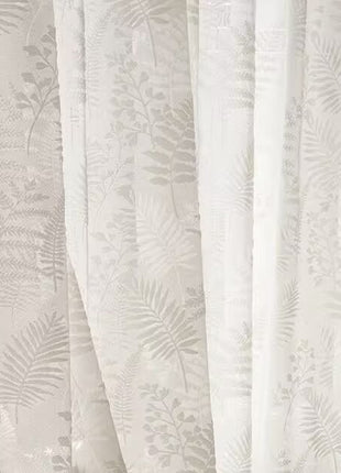 Ivory tropical leaf sheer