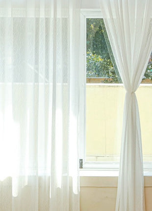 Sheer Curtains Living Room Curved Patterns