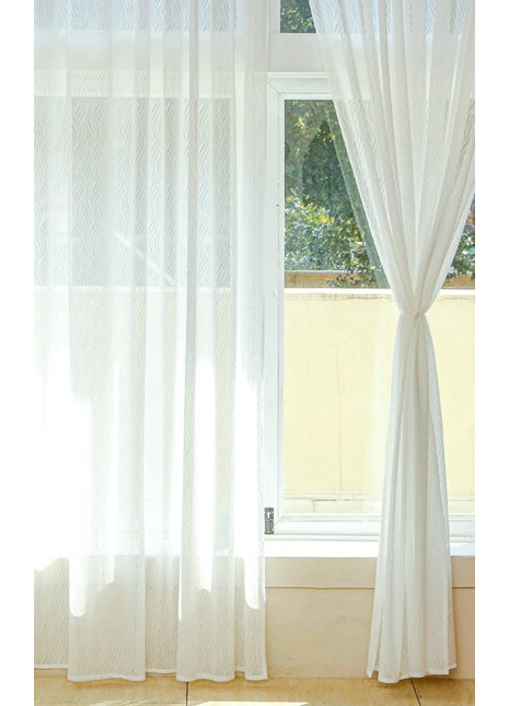 Sheer Curtains Living Room Curved Patterns