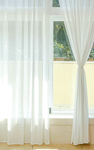 Sheer Curtains Living Room Curved Patterns