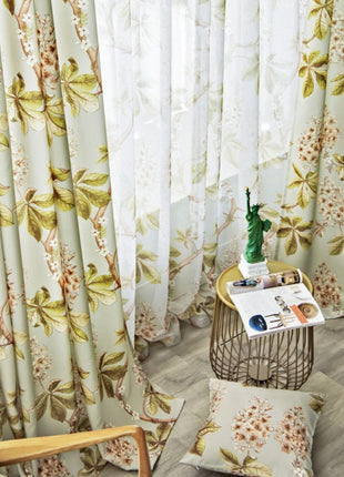 Vintage Nature Bedroom Curtain