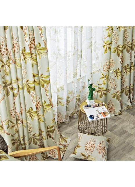 Vintage Nature Bedroom Curtain