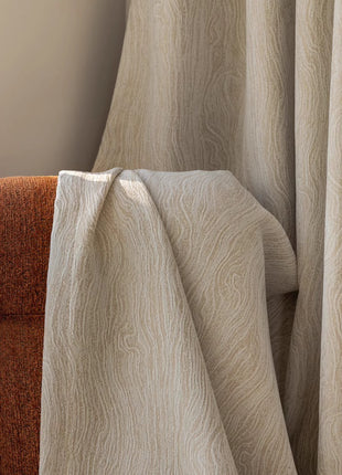 Modern wavy effect textured blackout curtain