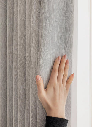 Modern wavy effect textured blackout curtain