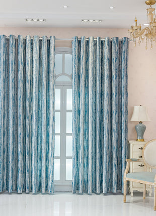 Contemporary style zigzag pattern blackout curtain
