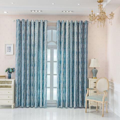 Contemporary style zigzag pattern blackout curtain