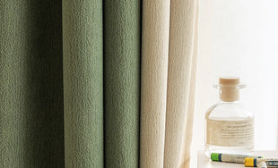 Green and White Curtain