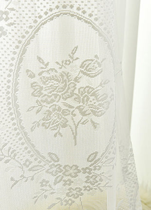 Embroidered Floral Sheer Bedroom