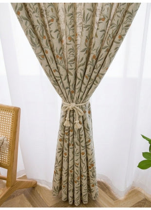 Provencal Green Leaves Curtain
