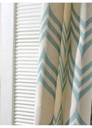 Blue Curtain Hexagon Patterns