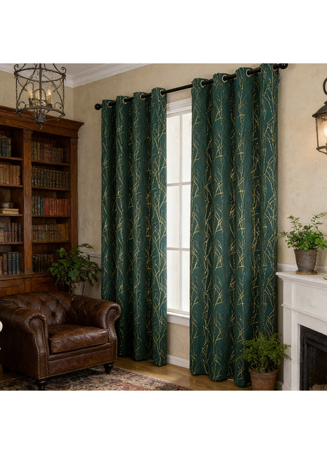 Green and Gold Curtain