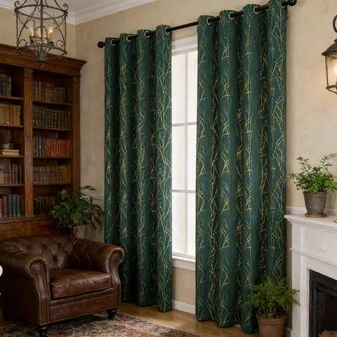 Green and Gold Curtain