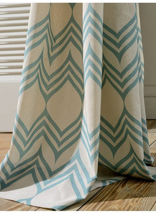 Blue Curtain Hexagon Patterns