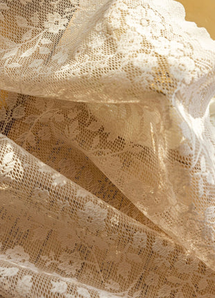 Luxury Embroidered Sheer Vintage White Living Room