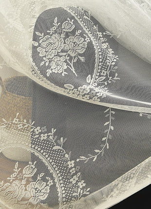 Embroidered Floral Sheer Bedroom