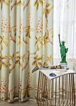 Vintage Nature Bedroom Curtain