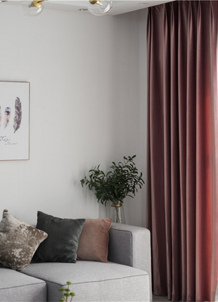 Pink Curtain Living Room