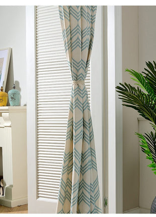Blue Curtain Hexagon Patterns
