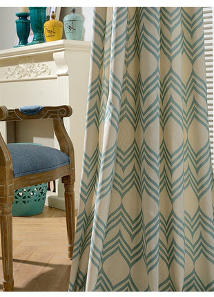 Blue Curtain Hexagon Patterns