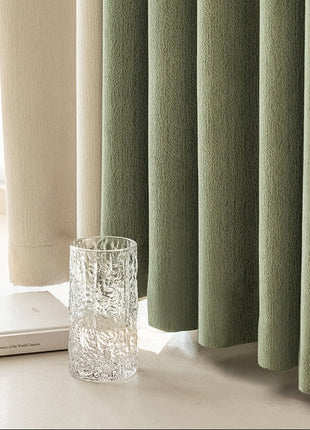 Green and White Curtain