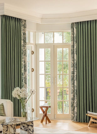 Green Pattern Curtain