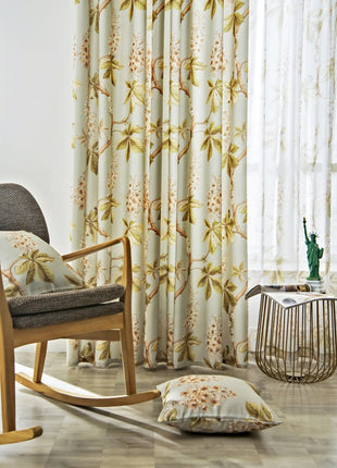 Vintage Nature Bedroom Curtain