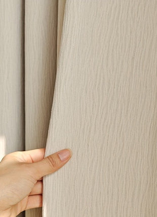 Beige textured golden marble effect blackout curtain