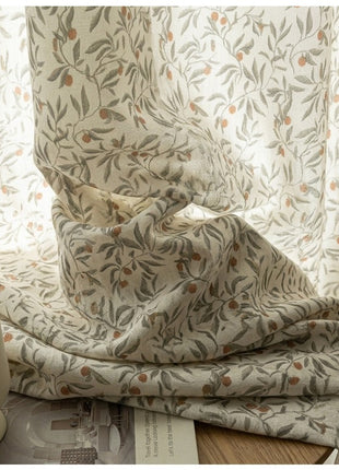 Provencal Green Leaves Curtain