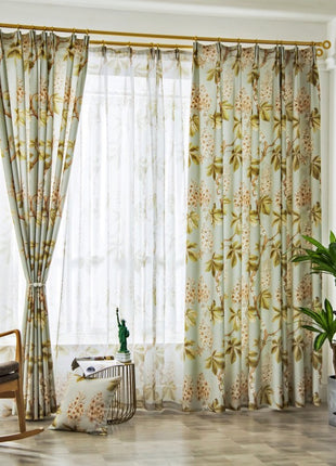 Vintage Nature Bedroom Curtain