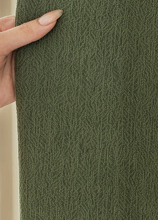 Green and White Curtain