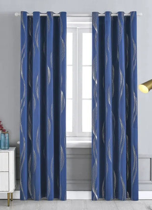Trendy Navy Blue Curtain