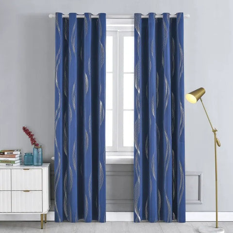 Trendy Navy Blue Curtain