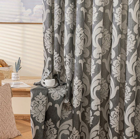 Double Leaf Pattern Curtains
