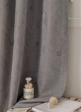 Modern natural jacquard gray herringbone curtain