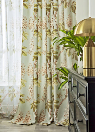 Vintage Nature Bedroom Curtain