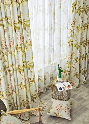 Vintage Nature Bedroom Curtain