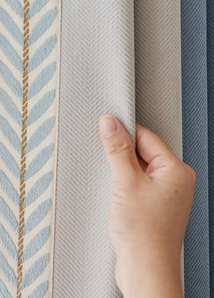 Blue and White Curtain