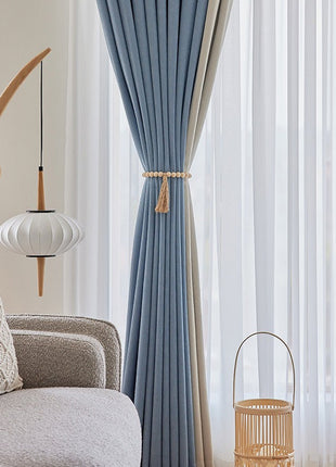 Blue and White Curtain