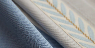 Blue and White Curtain