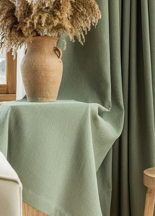 Velvet curtain discreet pattern living room